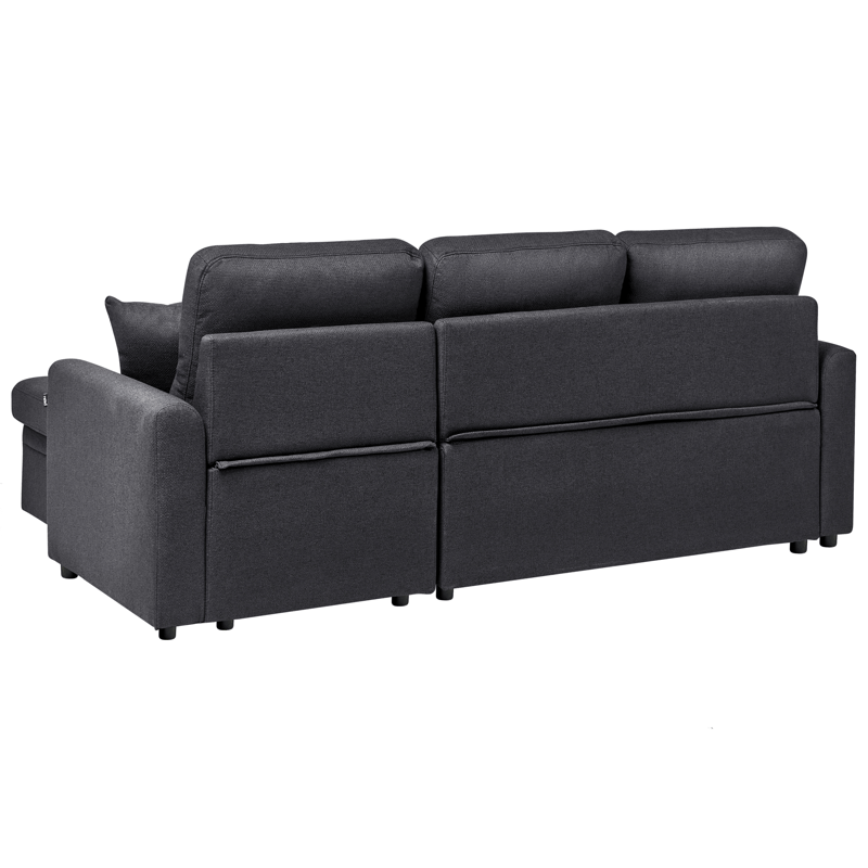 3-sits soffa Nassjo Vänstervänd - Svart - Möbler - Soffa - Bäddsoffa - Bäddsoffa längsbäddad