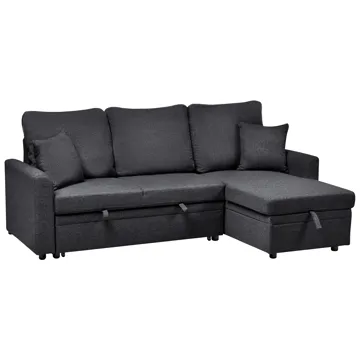 3-sits soffa Nassjo Vänstervänd - Svart - Möbler - Soffa - Bäddsoffa - Bäddsoffa längsbäddad