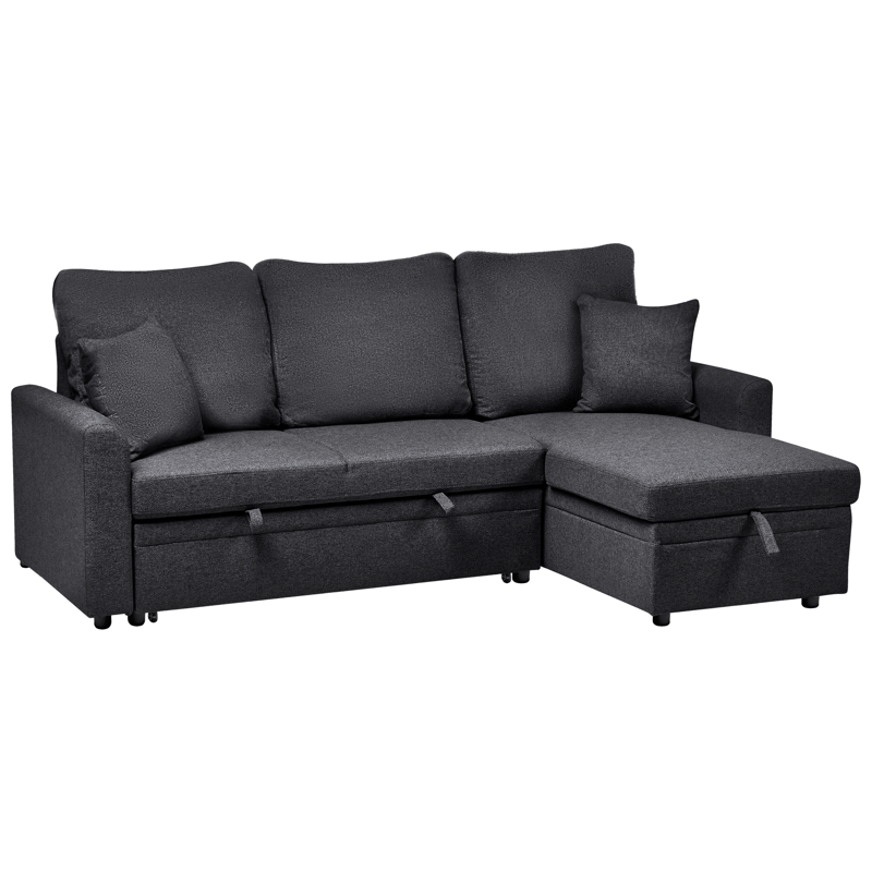 3-sits soffa Nassjo Vänstervänd - Svart - Möbler - Soffa - Bäddsoffa - Bäddsoffa längsbäddad