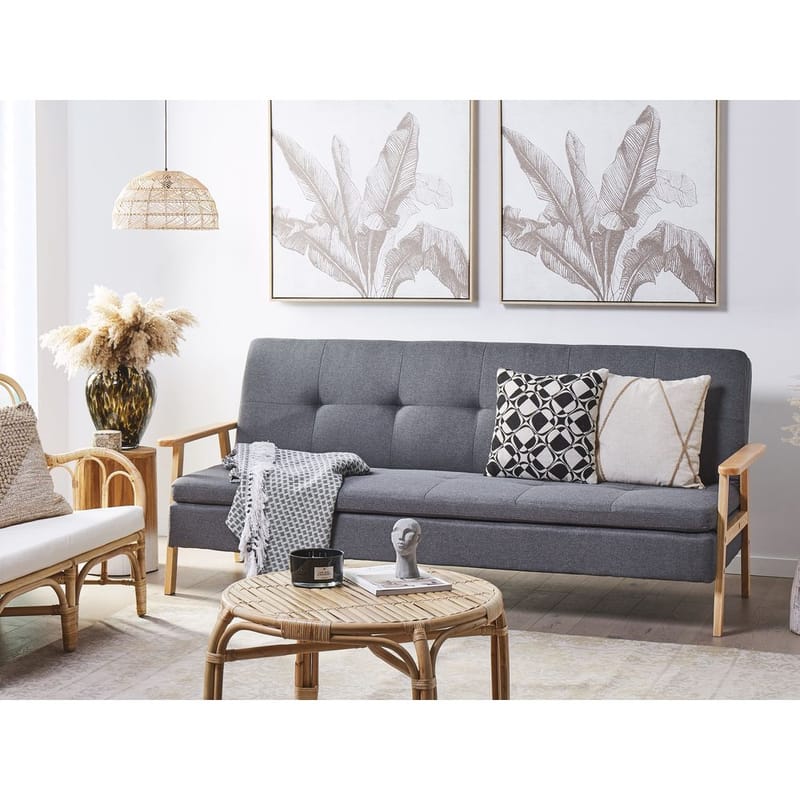 3-sits soffa Tjorn - Grå, ljust trä - Möbler - Soffa - Soffgrupp