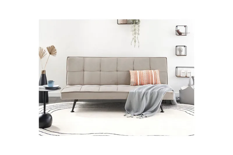 3-sitssoffa Hasle Beige, svart - Beige, svart - Möbler - Soffa - Bäddsoffa - 3 sits bäddsoffa
