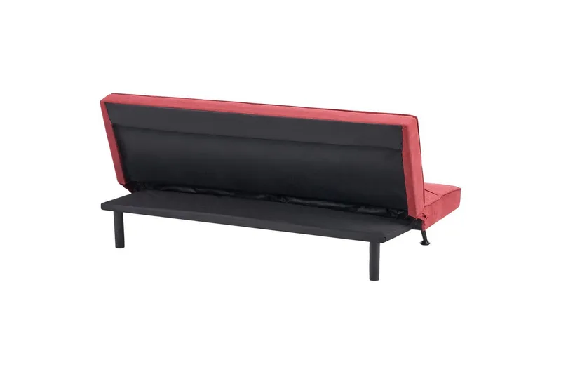 3-sitssoffa Hasle Röd, Svart - Rosa - Möbler - Soffa - Bäddsoffa - 3 sits bäddsoffa