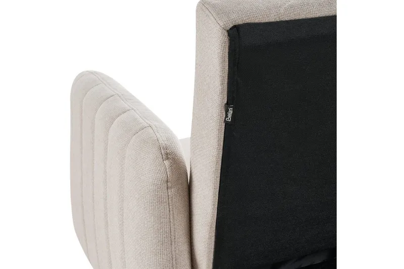 3-sitssoffa Senja Beige, mörkt trä, guld - Beige, mörkt trä, guld - Möbler - Soffa - Bäddsoffa - 3 sits bäddsoffa