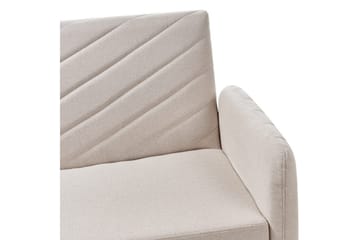 3-sitssoffa Senja Beige, mörkt trä, guld - Beige, mörkt trä, guld - Möbler - Soffa - Bäddsoffa - 3 sits bäddsoffa