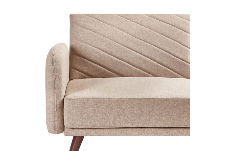 3-sitssoffa Senja Brunt, mörkt trä, guld - Beige - Möbler - Soffa - Bäddsoffa - 3 sits bäddsoffa