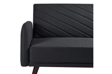 3-sitssoffa Senja Svart, mörkt trä, guld - Svart, mörkt trä, guld - Möbler - Soffa - Bäddsoffa - 3 sits bäddsoffa