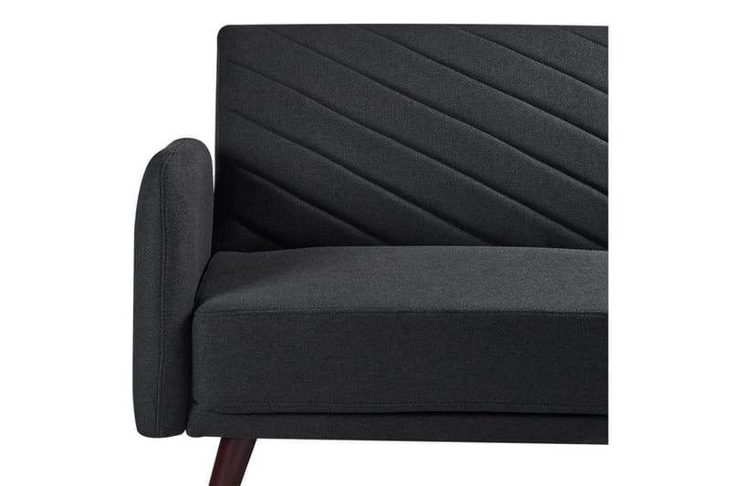 3-sitssoffa Senja Svart, mörkt trä, guld - Svart, mörkt trä, guld - Möbler - Soffa - Bäddsoffa - 3 sits bäddsoffa