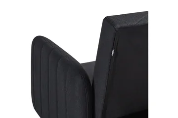 3-sitssoffa Senja Svart, mörkt trä, guld - Svart, mörkt trä, guld - Möbler - Soffa - Bäddsoffa - 3 sits bäddsoffa