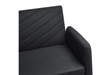 3-sitssoffa Senja Svart, mörkt trä, guld - Svart, mörkt trä, guld - Möbler - Soffa - Bäddsoffa - 3 sits bäddsoffa