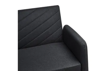 3-sitssoffa Senja Svart, mörkt trä, guld - Svart, mörkt trä, guld - Möbler - Soffa - Bäddsoffa - 3 sits bäddsoffa