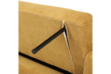 3-sitssoffa Vehkoo Gult, ljust trä - Gult, ljust trä - Möbler - Soffa - Bäddsoffa - 3 sits bäddsoffa