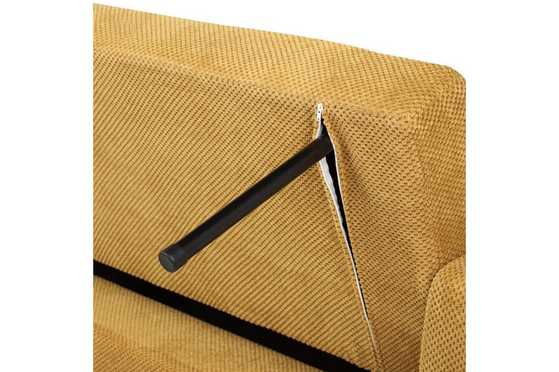 3-sitssoffa Vehkoo Gult, ljust trä - Gult, ljust trä - Möbler - Soffa - Bäddsoffa - 3 sits bäddsoffa