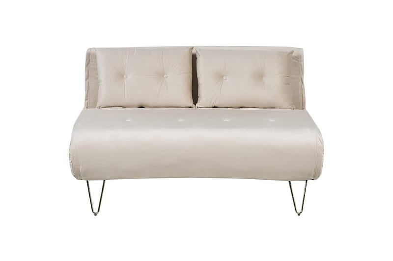 3-sitssoffa Vestfold Beige, guld - Beige, guld - Möbler - Soffa - Bäddsoffa - 3 sits bäddsoffa