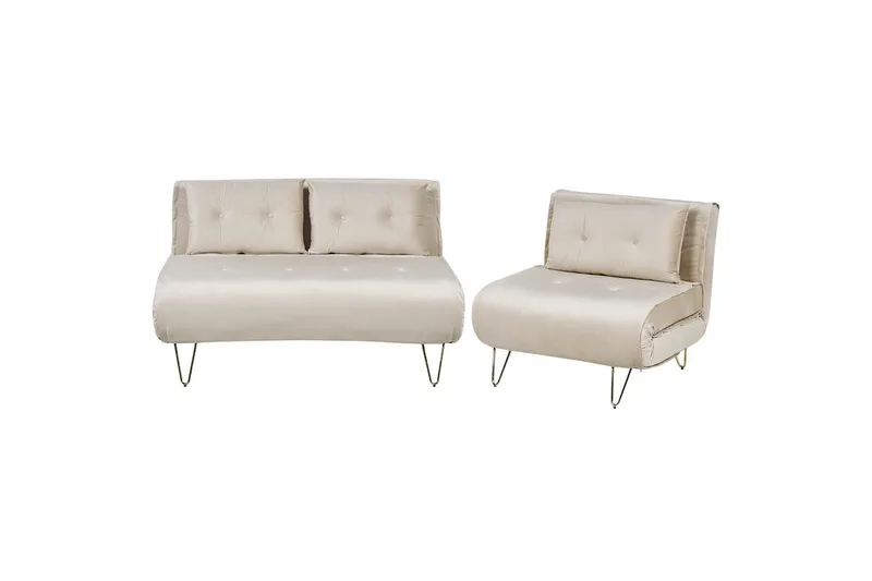 3-sitssoffa Vestfold Beige, guld, Beige, guld