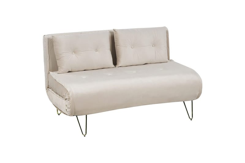 3-sitssoffa Vestfold Beige, guld - Beige, guld - Möbler - Soffa - Bäddsoffa - 3 sits bäddsoffa