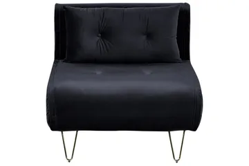 3-sitssoffa Vestfold Svart, guld - Svart, guld - Möbler - Soffa - Bäddsoffa - 3 sits bäddsoffa