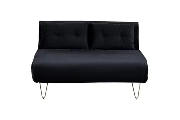 3-sitssoffa Vestfold Svart, guld - Svart, guld - Möbler - Soffa - Bäddsoffa - 3 sits bäddsoffa