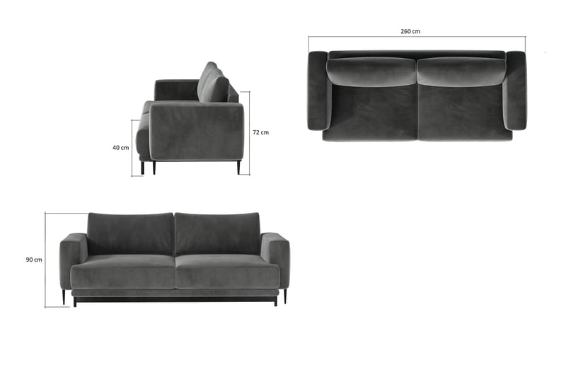 4-sits Bäddsoffa Smithville - Beige - Möbler - Soffa - Bäddsoffa - 4 sits bäddsoffa