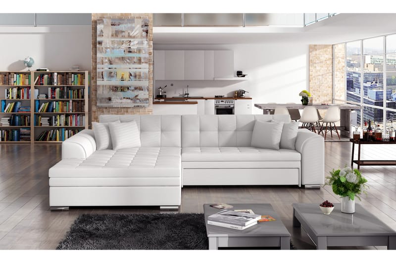 Bäddsoffa Castello med Divan - Vit - Möbler - Soffa - Bäddsoffa - 4 sits bäddsoffa