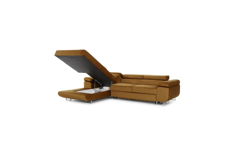 Bäddsoffa Kelestin med Divan Vänster - Grå - Möbler - Soffa - Bäddsoffa - 4 sits bäddsoffa