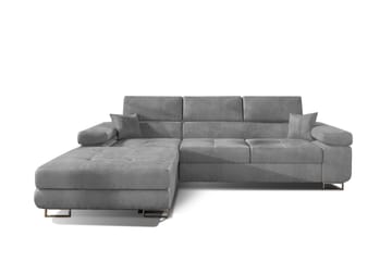 Bäddsoffa Kelestin med Divan Vänster - Grå - Möbler - Soffa - Bäddsoffa - 4 sits bäddsoffa