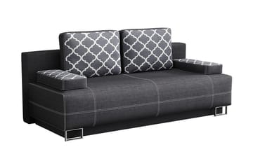 Bäddsoffa Optima 200x90x90 cm - Svart/Grå - Möbler - Soffa - Bäddsoffa - 4 sits bäddsoffa