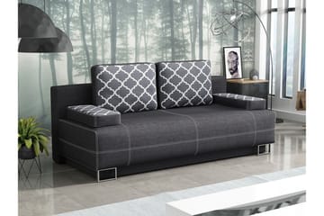 Bäddsoffa Optima 200x90x90 cm - Svart/Grå - Möbler - Soffa - Bäddsoffa - 4 sits bäddsoffa