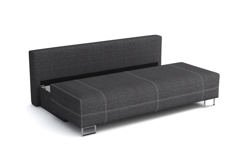 Bäddsoffa Optima 200x90x90 cm - Svart/Grå - Möbler - Soffa - Bäddsoffa - 4 sits bäddsoffa