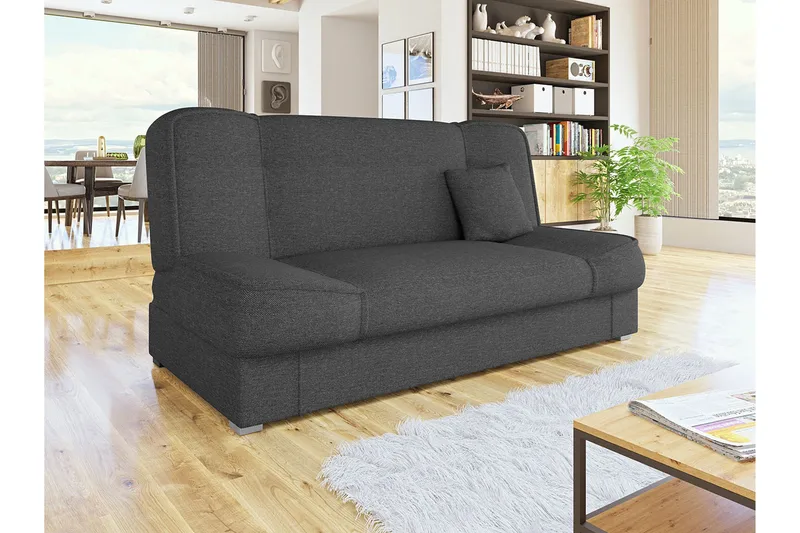 Gabi Soffa 175x80x80 cm - Svart - Möbler - Soffa - Bäddsoffa - 4 sits bäddsoffa