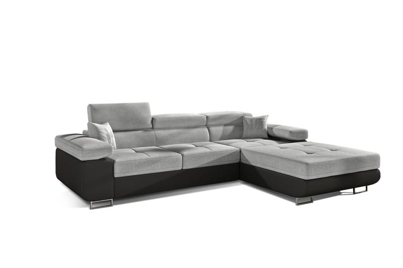 Klinka Bäddsoffa med Divan Höger - Grå/Svart - Möbler - Soffa - Bäddsoffa - Bäddsoffa divan