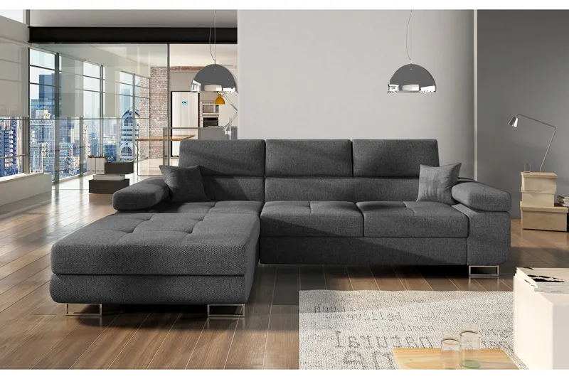 Klinka Bäddsoffa med Divan Vänster, Grå