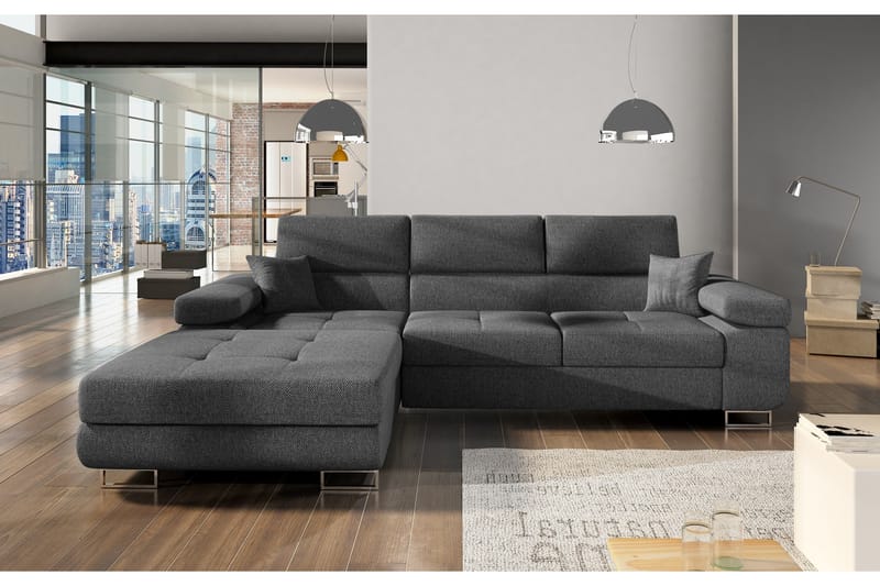 Klinka Bäddsoffa med Divan Vänster, Grå