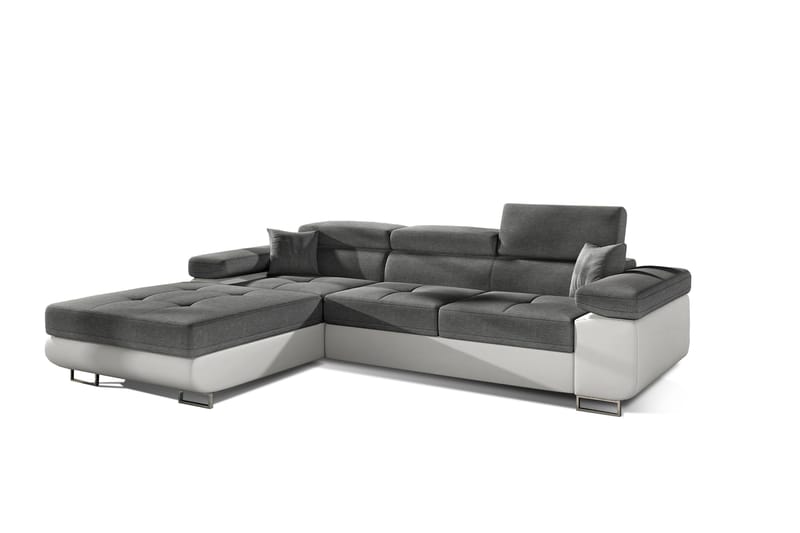 Klinka Bäddsoffa med Divan Vänster - Grå/Vit - Möbler - Soffa - Bäddsoffa - 4 sits bäddsoffa