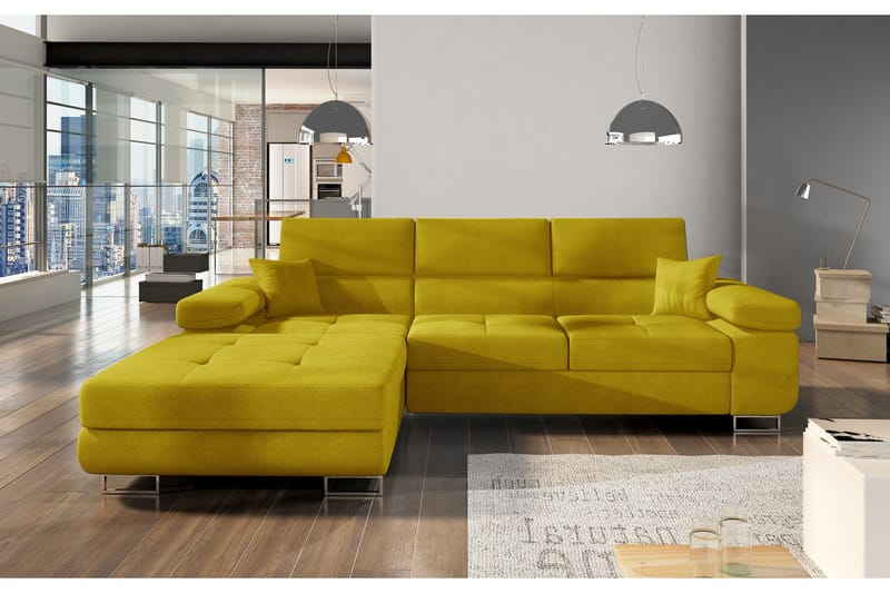 Klinka Bäddsoffa med Divan Vänster, Gul