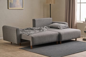 4-sits Bäddsoffa med Divan Alfie 4-sits - Grå - Möbler - Soffa - Bäddsoffa - Bäddsoffa divan