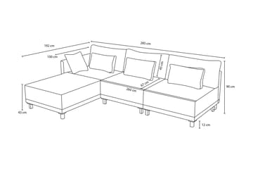 4-sits Bäddsoffa med Divan Matris 4-sits - Beige - Möbler - Soffa - Bäddsoffa - Bäddsoffa divan