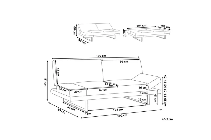Ramsholt Bäddsoffa - Blå - Möbler - Soffa - Bäddsoffa - 4 sits bäddsoffa