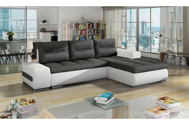 Rodeche Bäddsoffa, Grå/Vit