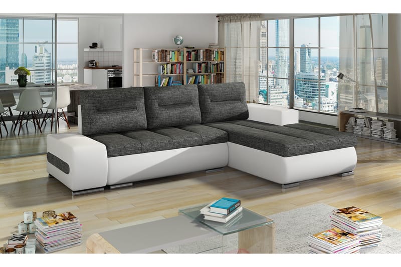 Rodeche Bäddsoffa, Grå/Vit