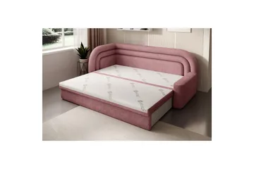 Soffa Eltap Fabillo 223x86x80 cm - Touch 24, Rosa, Vänster - Möbler - Soffa - Bäddsoffa - 4 sits bäddsoffa