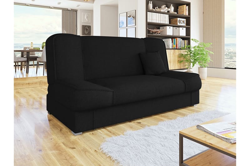 Soffa Gabi 175x80x80 cm - Svart - 4 sits bäddsoffa