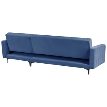 4-sits  Hörnsoffa Aberdeen - Blå, Svart/Vänstervänd/Sammet - Möbler - Soffa - Bäddsoffa - Hörnbäddsoffa