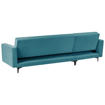 4-sits Hörnsoffa Aberdeen - Havsblå, Svart/Högervänd/Sammet - Möbler - Soffa - Bäddsoffa - Hörnbäddsoffa