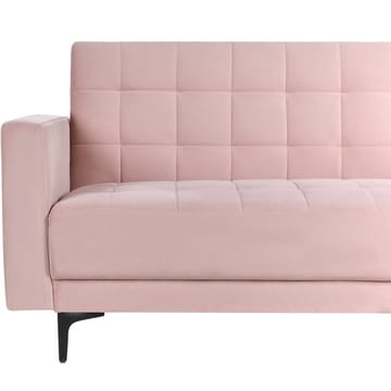 4-sits Hörnsoffa Aberdeen - Pastellrosa, Svart/Högervänd/Sammet - Möbler - Soffa - Bäddsoffa - Hörnbäddsoffa