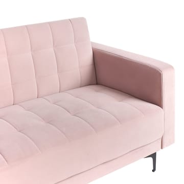 4-sits Hörnsoffa Aberdeen - Pastellrosa, Svart/Högervänd/Sammet - Möbler - Soffa - Bäddsoffa - Hörnbäddsoffa