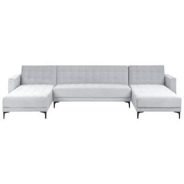 5-sits Modulär soffa Aberdeen - Ljusgrå, svart/Sammet - Möbler - Soffa - Modulsoffa - Komplett modulsoffa