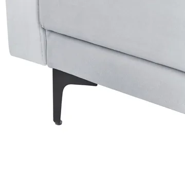 5-sits Modulär soffa Aberdeen - Ljusgrå, svart/Sammet - Möbler - Soffa - Modulsoffa - Komplett modulsoffa