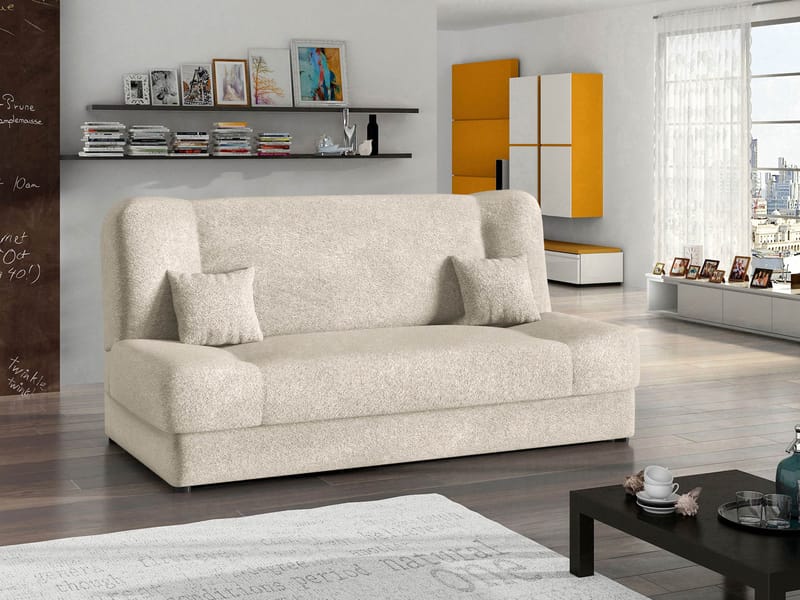 Abron 3-sits Bäddsoffa med förvaring - beige - Möbler - Soffa - Bäddsoffa - 2 sits bäddsoffa