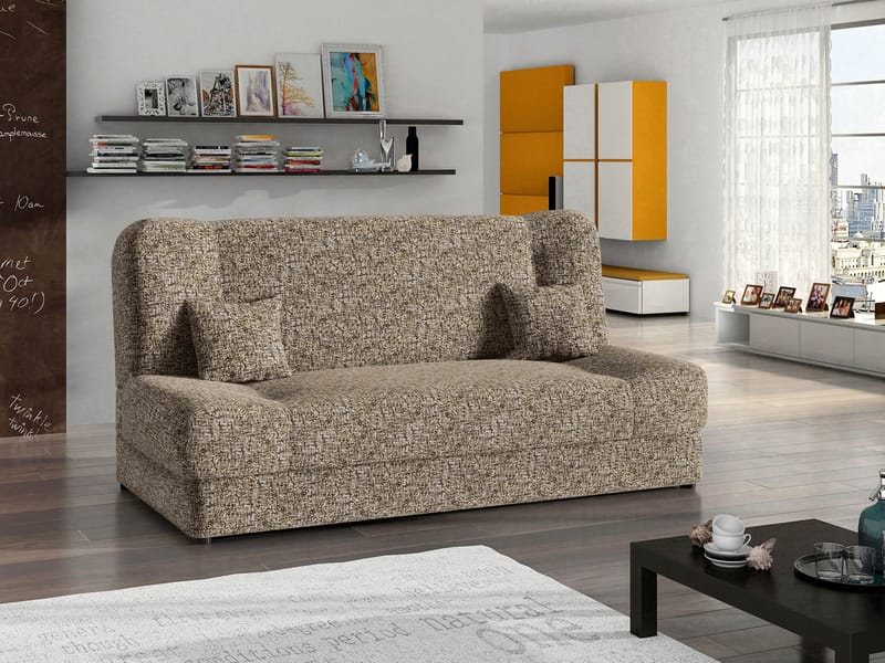 Abron 3-sits Bäddsoffa med förvaring - beige - Möbler - Soffa - Bäddsoffa - 2 sits bäddsoffa