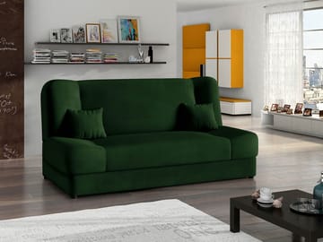 Abron 3-sits Bäddsoffa med förvaring - grön - Möbler - Soffa - Bäddsoffa - 2 sits bäddsoffa